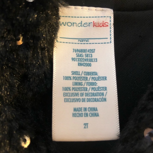 WonderKids BlackFaux Fur Vest with Hood & Ears - Picture 8 of 8